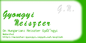 gyongyi meiszter business card